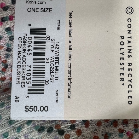 Lauren Conrad Duster/ cover up/ kimono one size fits most - Picture 6 of 10